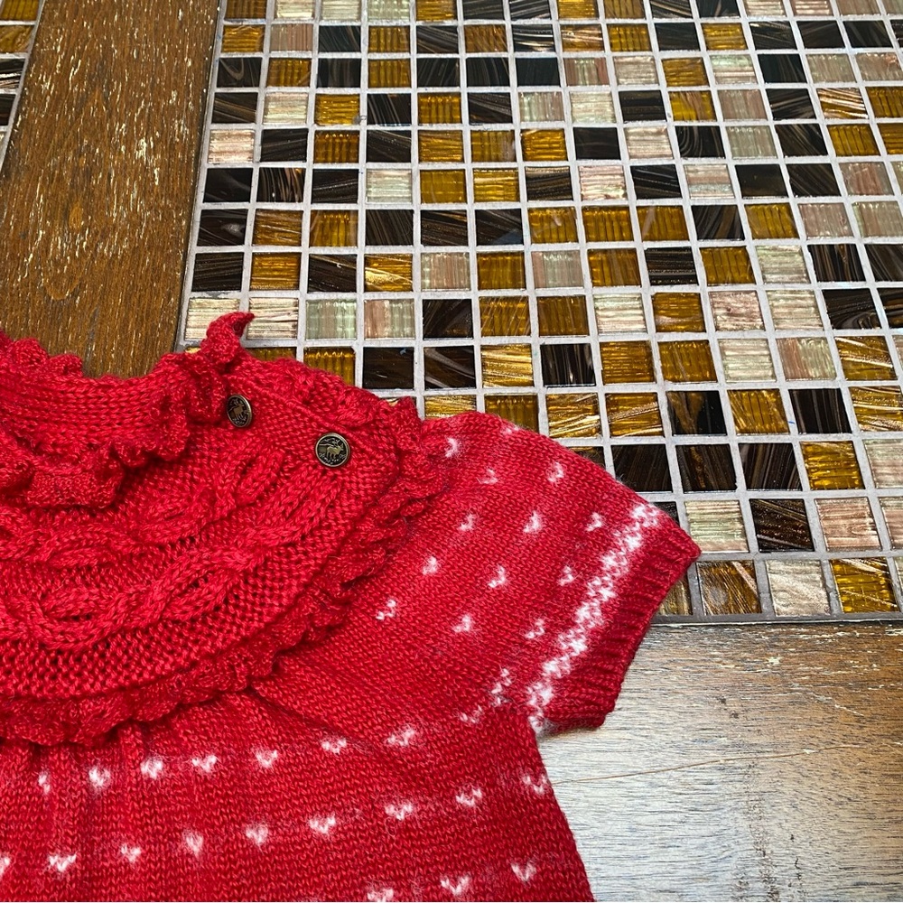 Ralph Lauren Cotton/Wool Reindeer Cable Sweater Dress - Picture 3 of 8
